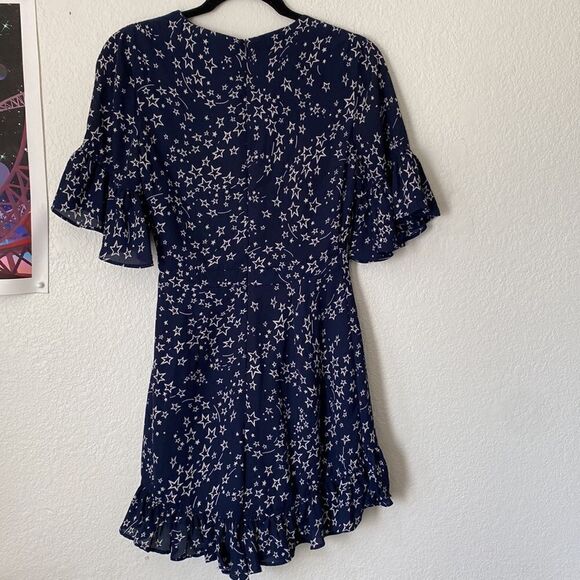 Likely Delilah Star Pattern Blue Wrap Romper - Picture 8 of 10